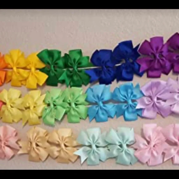 COPY - NWT 40Piece 3 Inch Boutique Grosgrain Ribbon Pinwheel Hair Bows Alligato…